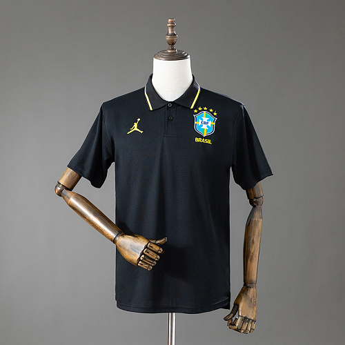 Brazil Brazil 2026 Polo Black Jersey S-XXL