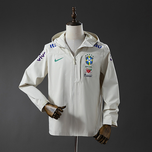 Brazil Brazil Windproof Jacket-Off White S-XXL