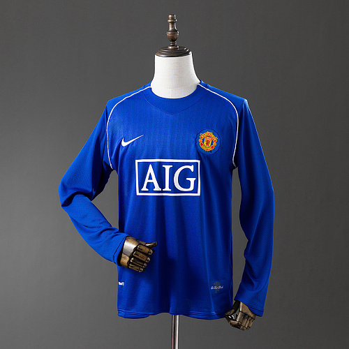 Manchester United M-U 07/08 Goalkeeper Long Sleeve Retro Jersey S-XXL