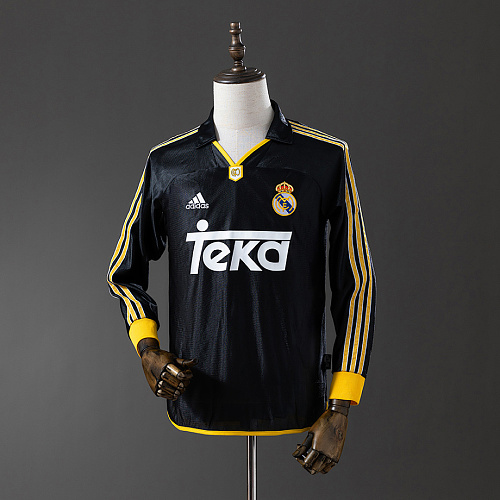 Real Madrid Real Madrid 98/00 Away Long Sleeve Retro Jersey S-XXL