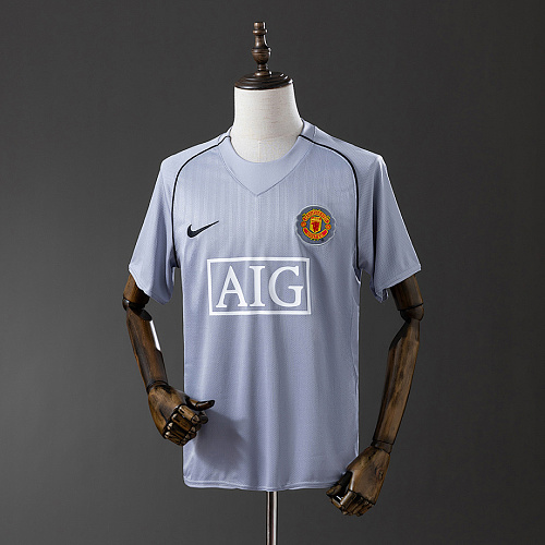 Manchester United M-U 2007 Goalkeeper Grey Retro Jersey S-XXL