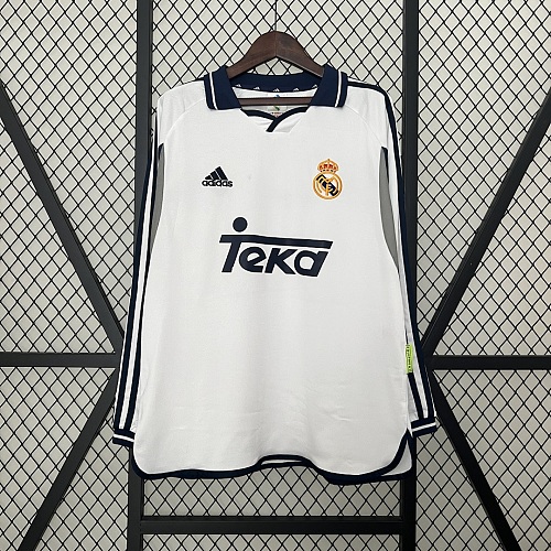 Real Madrid Retro long sleeve Real Madrid 00/01 Home S-XXL