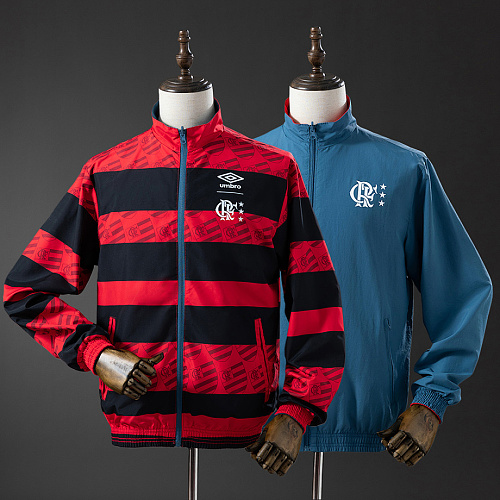 Flamengo Flamengo Reversible Jacket Windbreaker - Red & Cyan S-XXL