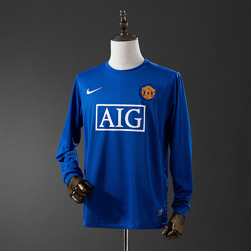 Manchester United M-U 2008/09 Second Away Long Sleeve Retro Jersey S-XXL