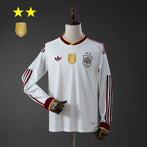 Spain Spain 2026 Away 2-Star Champion Edition Long Sleeve Jersey S-3XL
