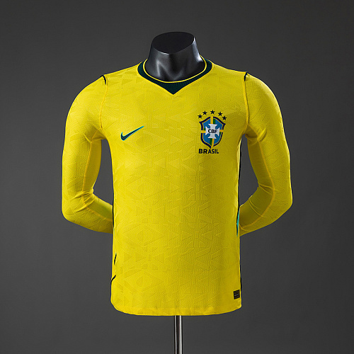 Brazil Brazil 2026 Home Player Version Long-Sleeve Jersey S-3XL