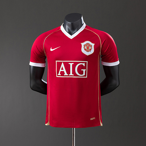 Manchester United M-U 06/07 Home Player Version Retro Jersey S-3XL
