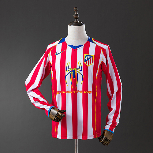 Atletico Madrid Atletico Madrid 04/05 Home Long Sleeve Retro Jersey S-XXL