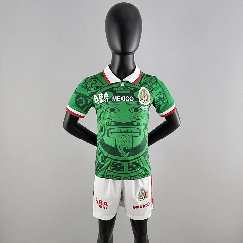 Mexico Retro kids kit 1998 Mexico home size:16-28