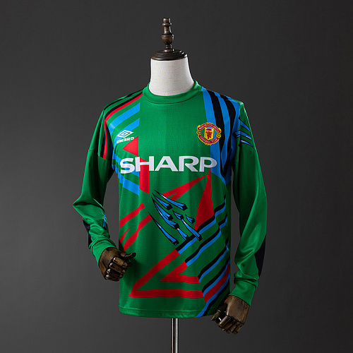Manchester United M-U 92/94 Goalkeeper Long Sleeve Retro Jersey S-XXL