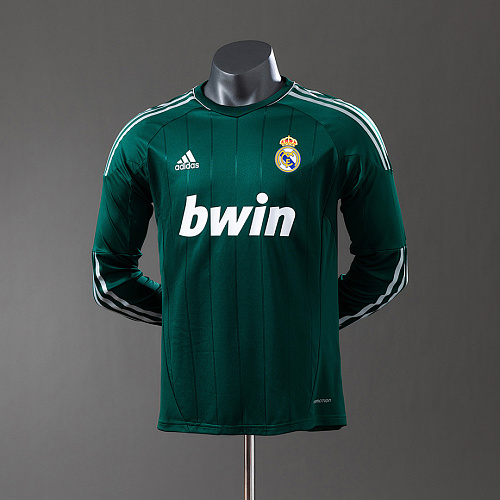 Real Madrid Real Madrid 12/13 Third Away Long Sleeve Player Version Retro Jersey S-3XL