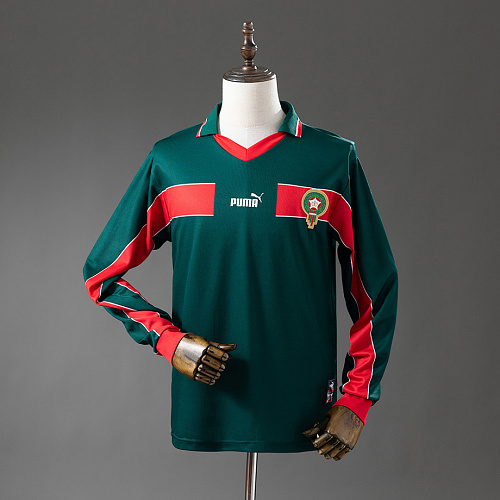 Morocco Morocco 1998 Home Long Sleeve Retro Jersey S-XXL