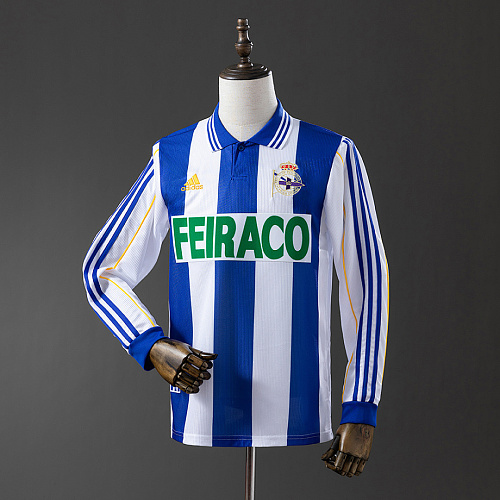 Deportivo La Coruna Deportivo La Coruna 99/00 Home Long Sleeve Retro Jersey S-XXL