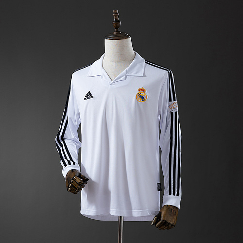 Real Madrid Real Madrid 2002/03 Home (UEFA Champions League) Long Sleeve Retro Jersey S-XXL