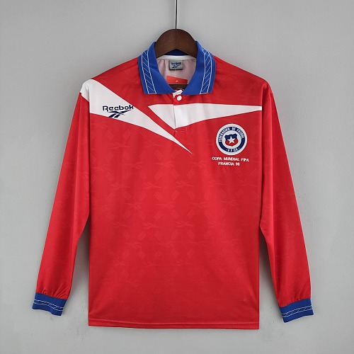 Chile Retro Long Sleeve 1998 Chile home S-XXL