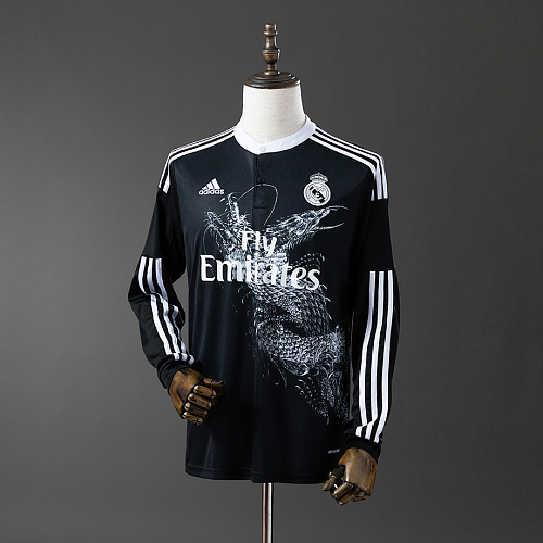 Real Madrid Real Madrid 2014/15 Second Away Long Sleeve Retro Jersey S-XXL