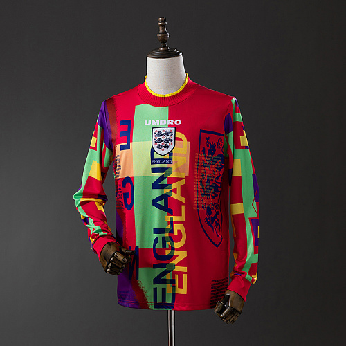 England England 1996 Goalkeeper Long Sleeve Retro Jersey S-XXL