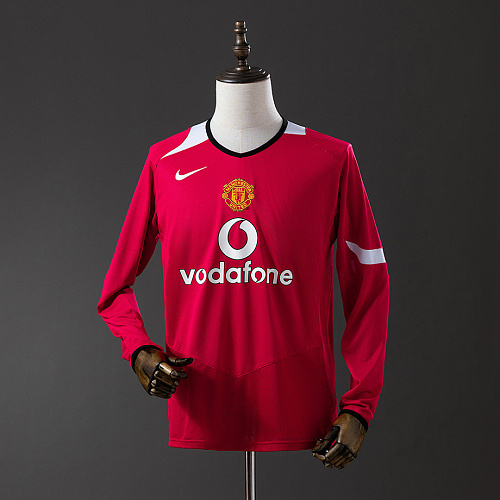 Manchester United M-U 04/06 Home Long Sleeve Retro Jersey S-XXL