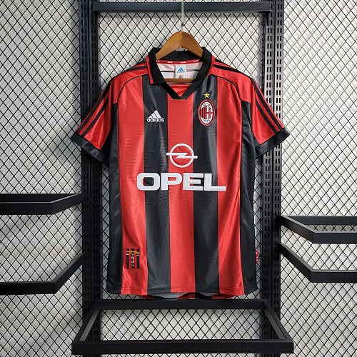 AC Milan Retro 1998/99 AC Milan Home Size S-XXL