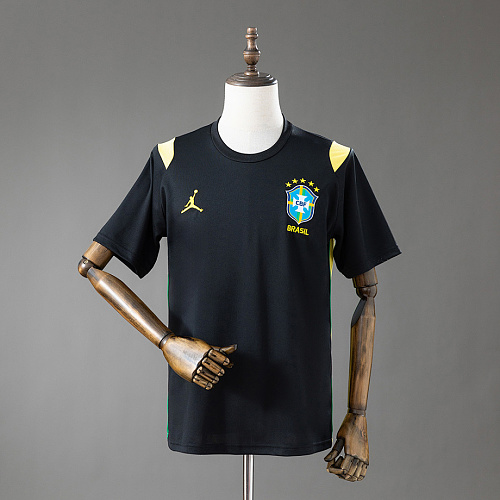 Brazil Brazil Jordan Brand Drill Top - Black S-4XL