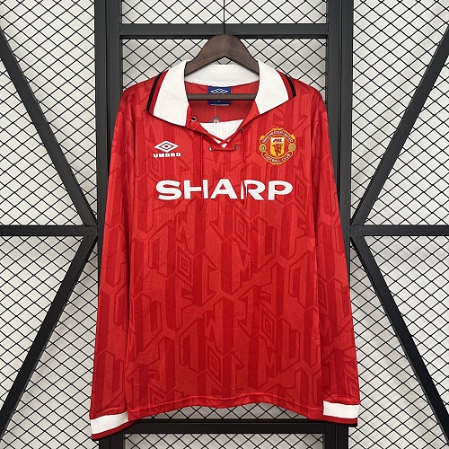 Manchester United Retro Long Sleeve M-U 92/94 Home S-XXL