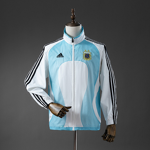 Argentina Argentina 05/06 Retro Windbreaker - White & Blue S-XXL
