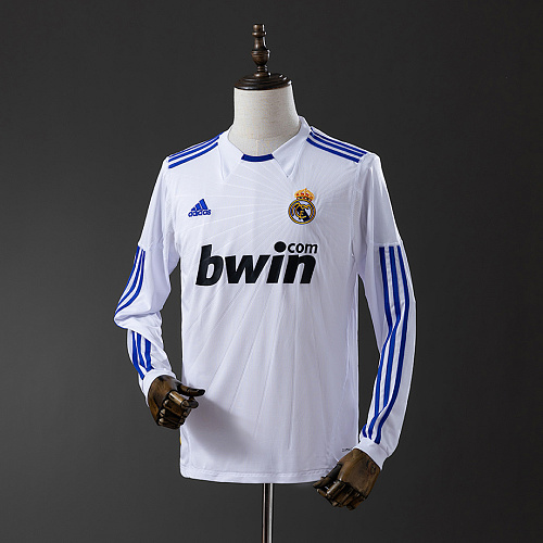 Real Madrid Real Madrid 10/11 Home Long Sleeve Retro Jersey S-XXL