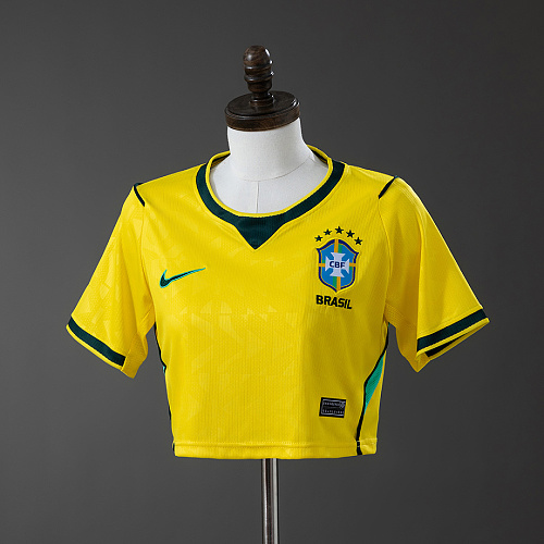 Brazil Brazil 2026 Home Women's crop top style Jersey S-XXL