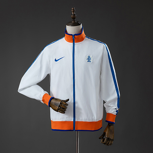 Netherlands Netherlands 10/11 Retro Windbreaker White S-XXL