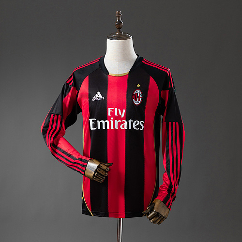AC Milan AC Milan 10/11 Home Long Sleeve Retro Jersey S-XXL