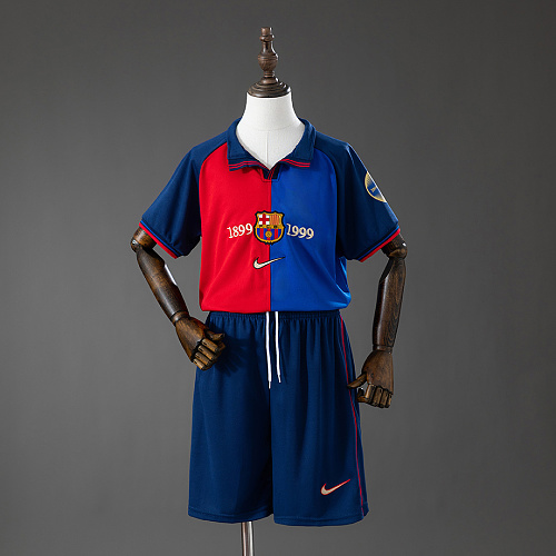 Barcelona Barcelona 100th Anniversary Retro Kids Kit Jersey Size 16-28