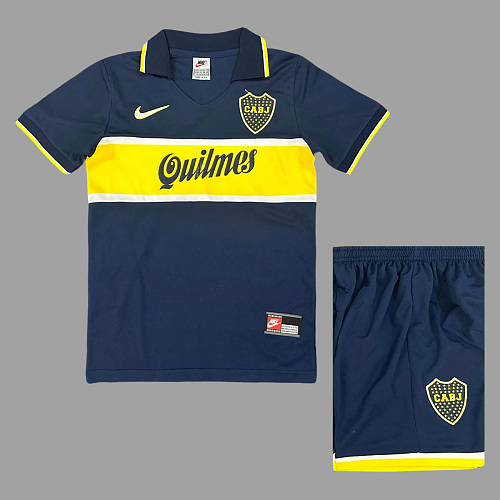 Boca Juniors 96/97 Boca Juniors Home Kids Retro Soccer Jersey Size 16-28