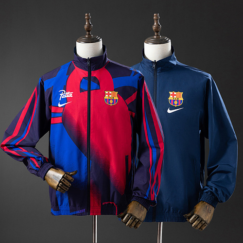 Barcelona Barcelona Reversible Jacket Windbreaker - Red & Navy S-XXL
