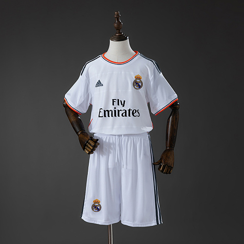 Real Madrid Real Madrid 13/14 Home Retro Kids Kit Jersey Size 16-28