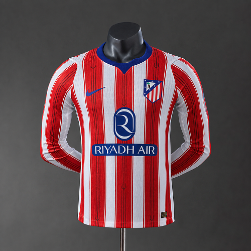 Atletico Madrid Atletico Madrid 26/27 Home Player Version Long Sleeve Jersey S-3XL