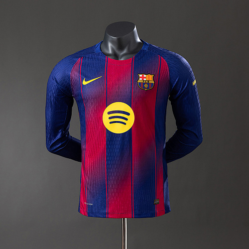 Barcelona Barcelona 25/26 Home Long Sleeve Player Version Jersey S-3XL
