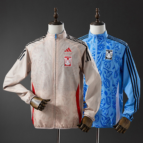 Tigres UANL Tigres Reversible Jacket Windbreaker - Beige & Blue S-XXL