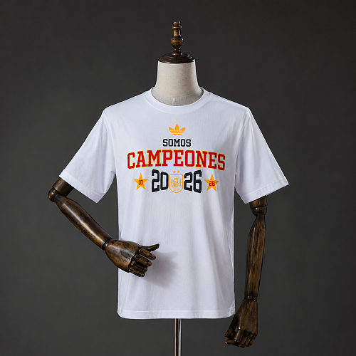 Spain Spain "We Are Champions" T-Shirt White S-3XL)