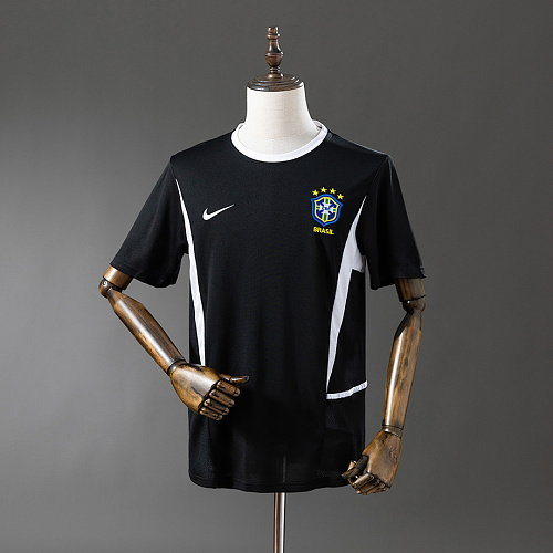 Brazil Brazil 2002 Goalkeeper Black Jersey S-XXL