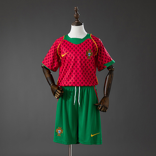 Portugal Portugal 2004 Home Retro Kids Kit Jersey Size 16-28