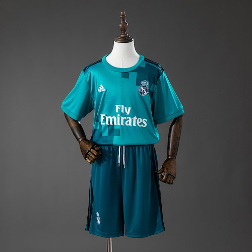 Real Madrid Real Madrid 17/18 Third Away Retro Kids Kit Jersey Size 16-28