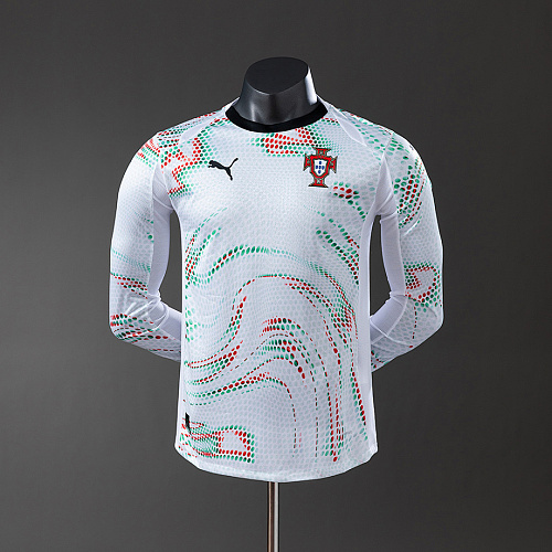 Portugal 2025 Player Long Sleeve Portugal Away Jersey S-XXL