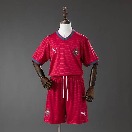 Portugal Portugal 2026 Home Kids Kit Jersey Size 16-28