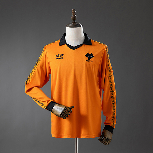 Wolverhampton Wanderers Wolves 80/81 Home Long-Sleeve Retro Jersey S-XXL