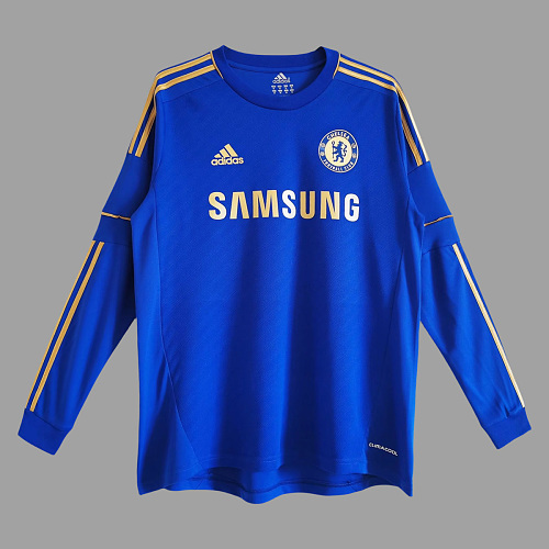Chelsea 12/13 Chelsea Home Long Sleeve Retro Soccer Jersey