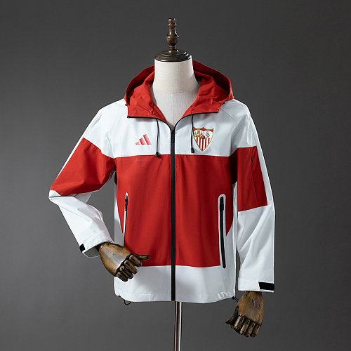 Sevilla Seville Windbreaker - Red & White S-XXL