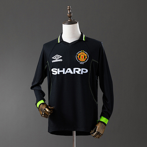 Manchester United M-U 98/99 2nd Away (Champions League Edition) Long Sleeve Retro Jersey S-XXL