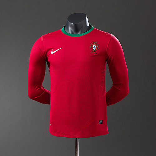 Portugal Portugal 2012 Home Long Sleeve Player Version Retro Jersey S-3XL