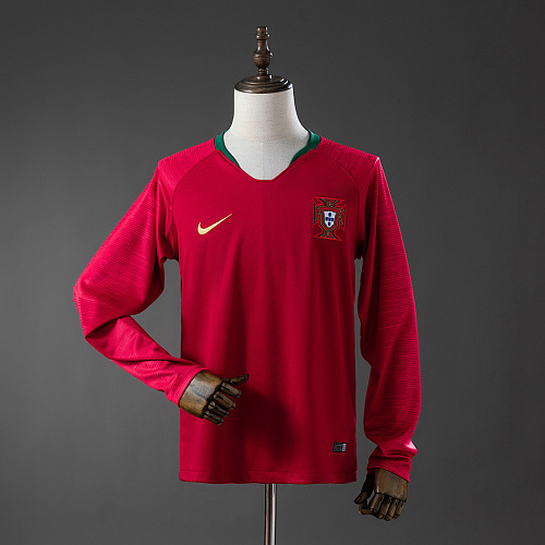 Portugal Portugal 2018 Home Long-Sleeved Retro Jersey S-XXL