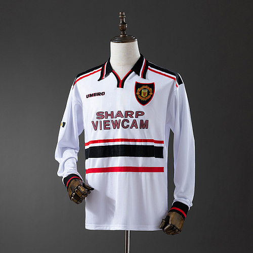 Manchester United M-U1998/99 Away Long Sleeve Retro Jersey S-XXL